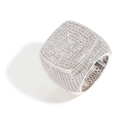 Anillo cuadrado en circona