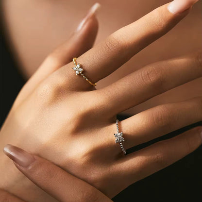 Anillo diseño trebol