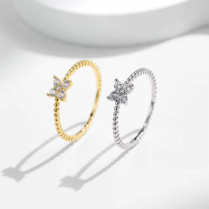 Anillo diseño trebol
